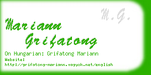 mariann grifatong business card